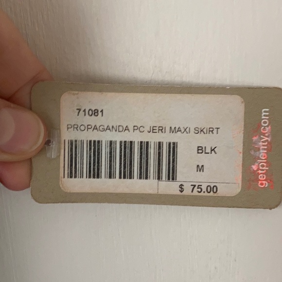 New - black Propaganda maxi skirt with tags. - Picture 3 of 4